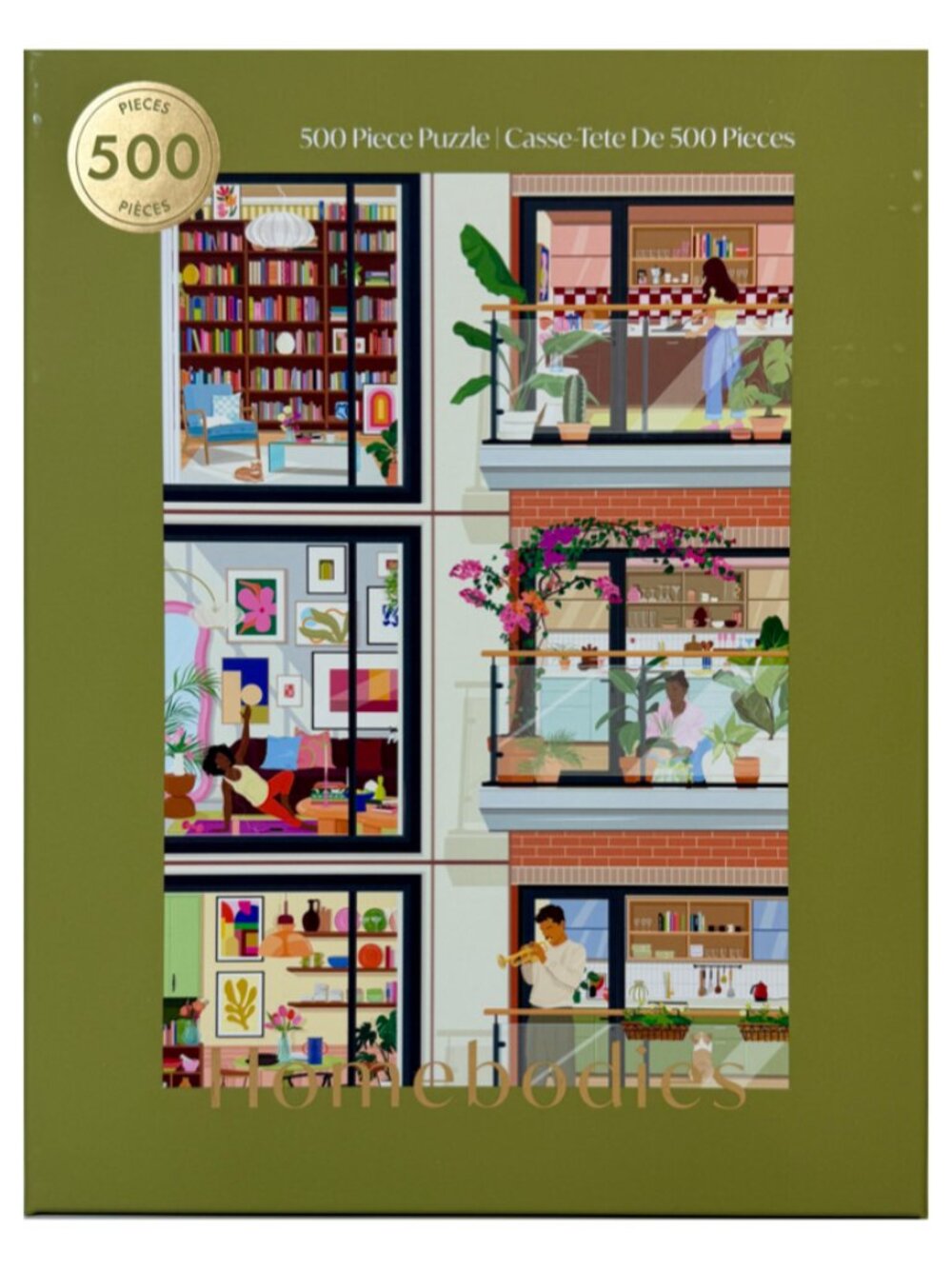 NEW Hobbry Homebodies 500 Piece Puzzle Indigo x Hobbry Rachel Joanis